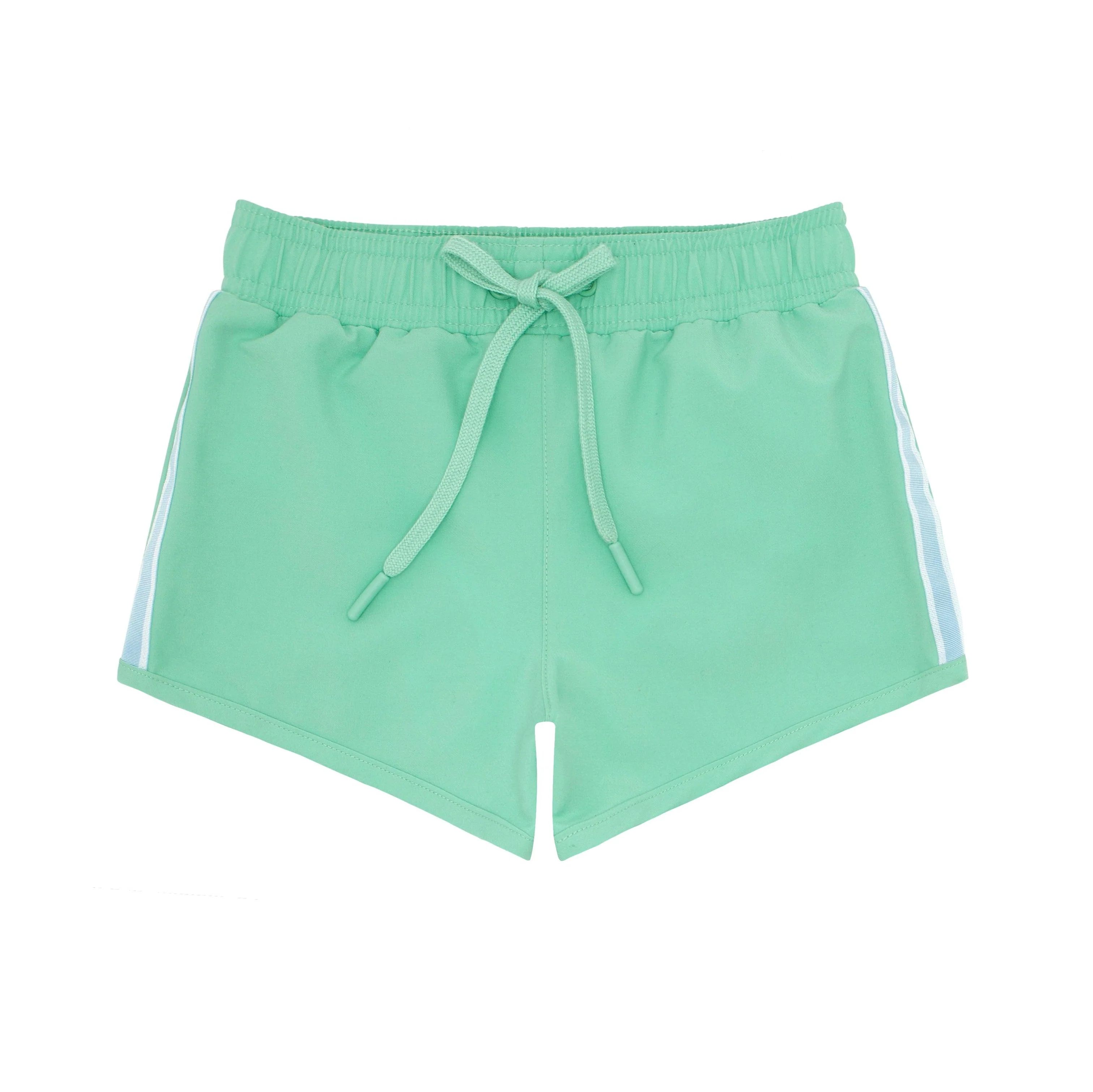 boys abaco green with side stripe boardie | minnow