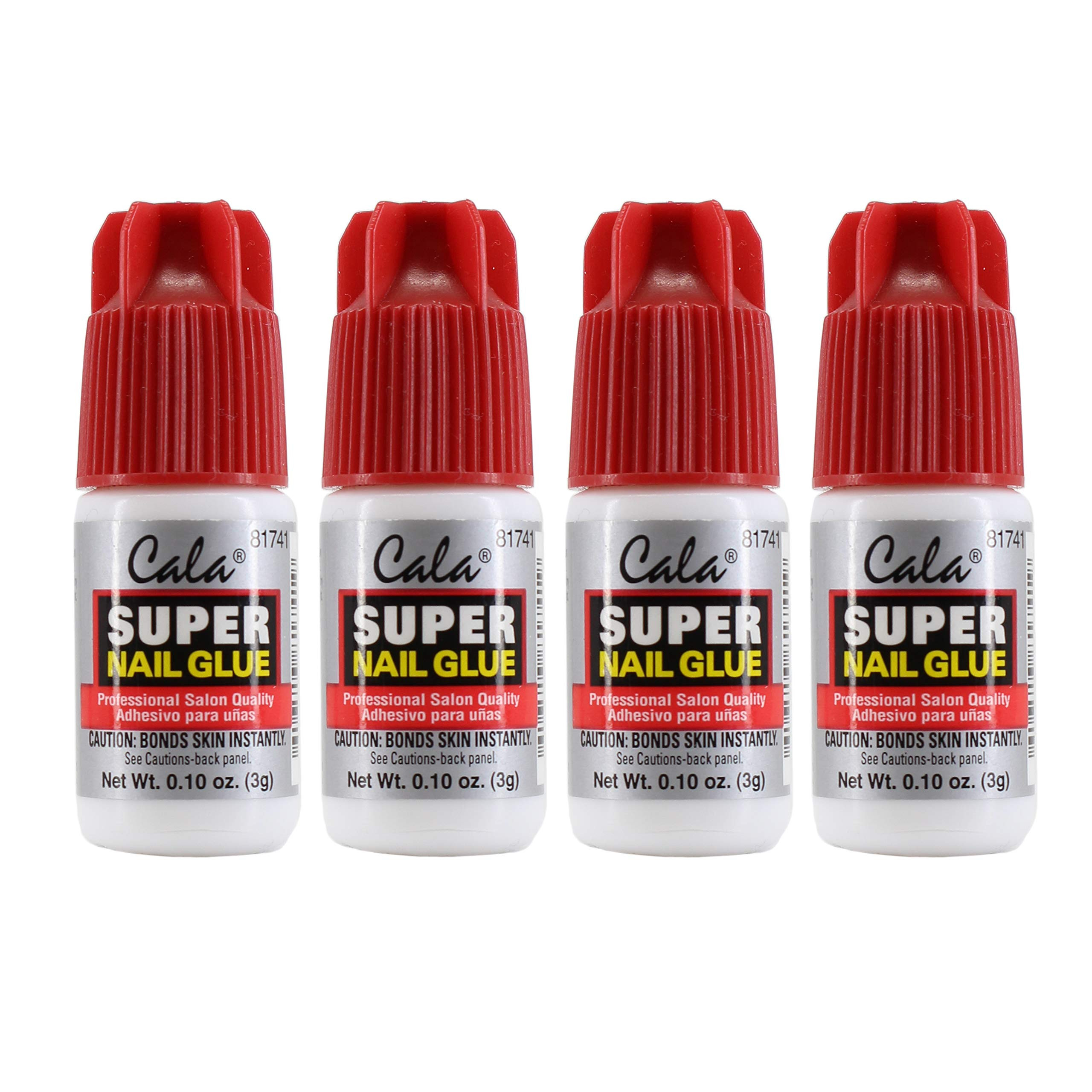 Cala Super Nail Glue Professional Salon Quality | Quick and Strong Nail Liquid Adhesive (4 Bottle... | Amazon (US)