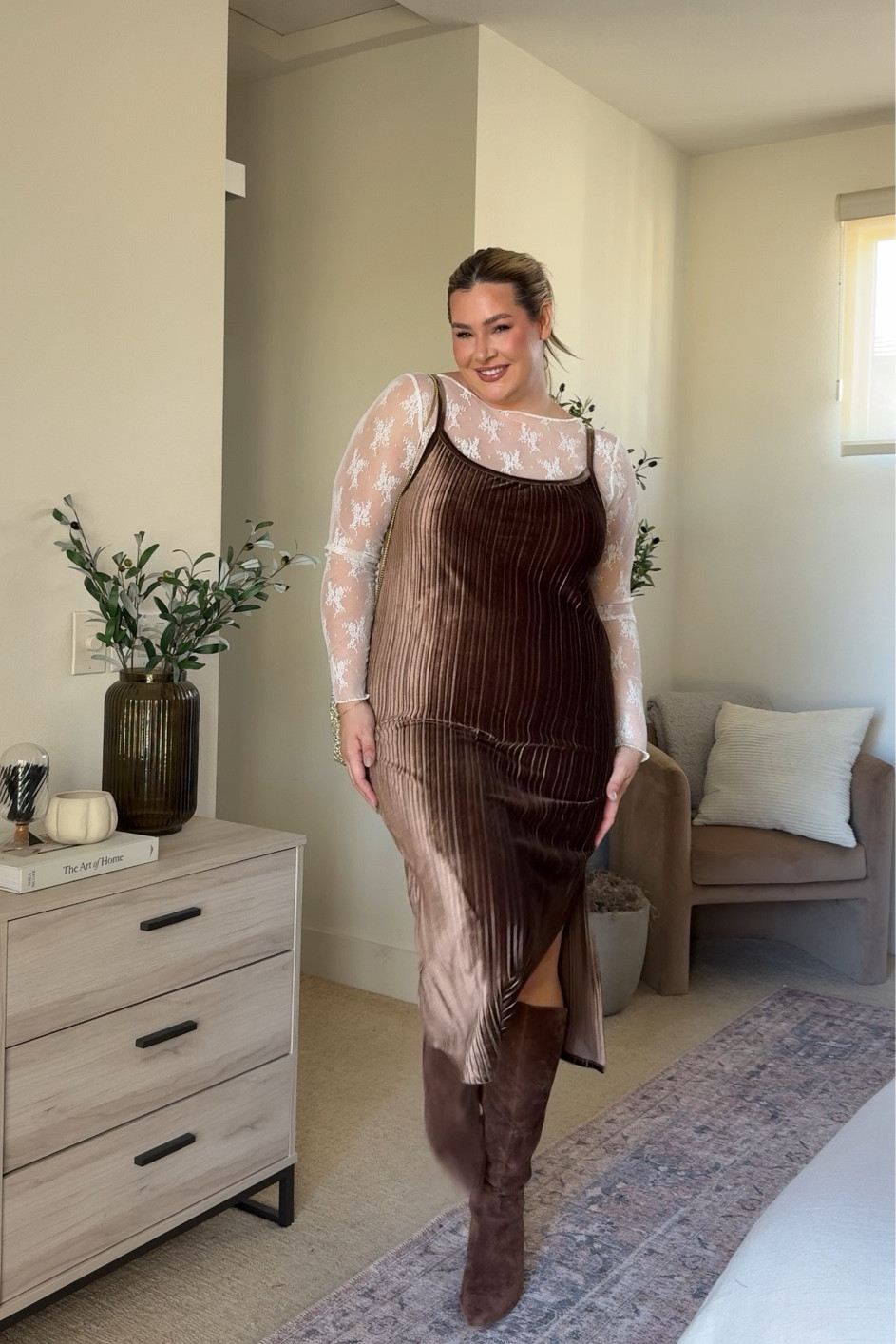 wearing an xl in this dress!! 

Thanksgiving outfit Inspo. Christmas, holiday outfit inspo. Dress and boots. Date night outfit. Fall fashion. Family photos outfit.

#LTKSeasonal #LTKMidsize #LTKStyleTip