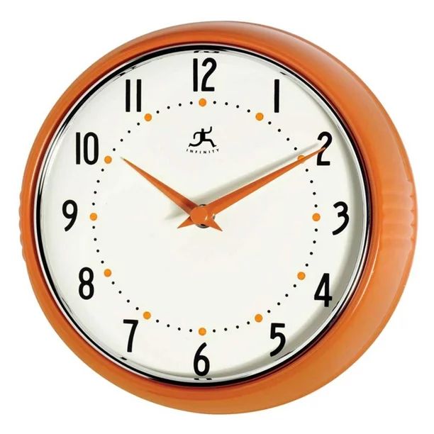 Infinity Instruments Retro 9.5-Inch Wall Clock - Walmart.com | Walmart (US)