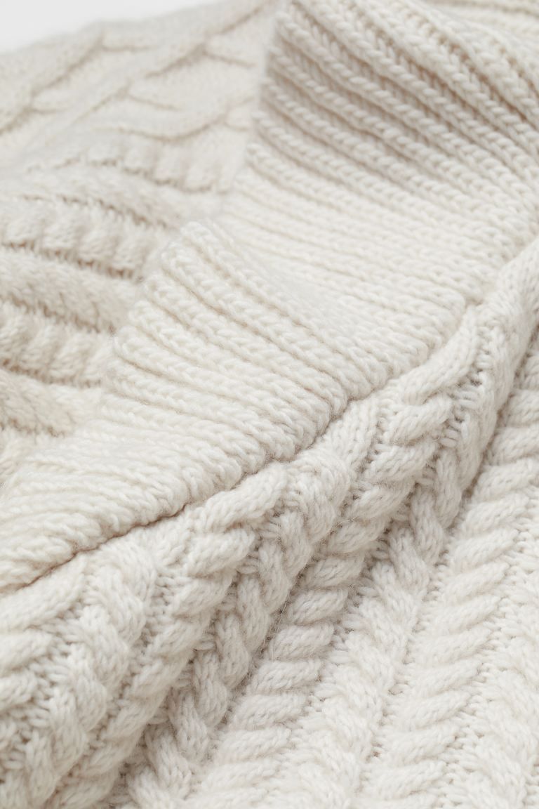 Flounced Cable-knit Sweater | H&M (US + CA)