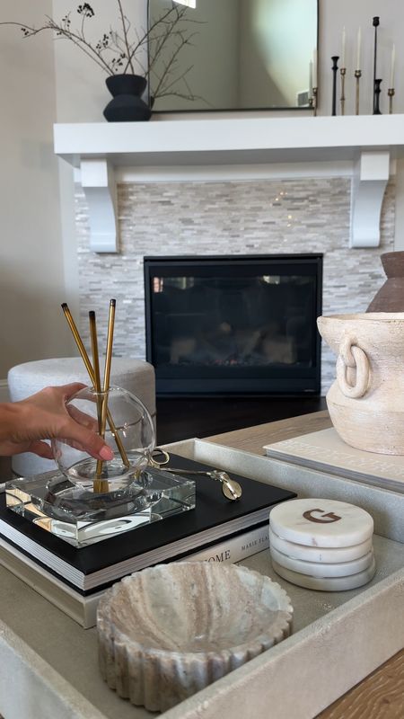 Sharing with you this chic little set up from my where is it from from my series. The tray and glass candle holder is from Alice lane home. The candle stick ms are everlasting cable. The rest of the cute accessories are linked her. 

#LTKFind #LTKhome #LTKSeasonal