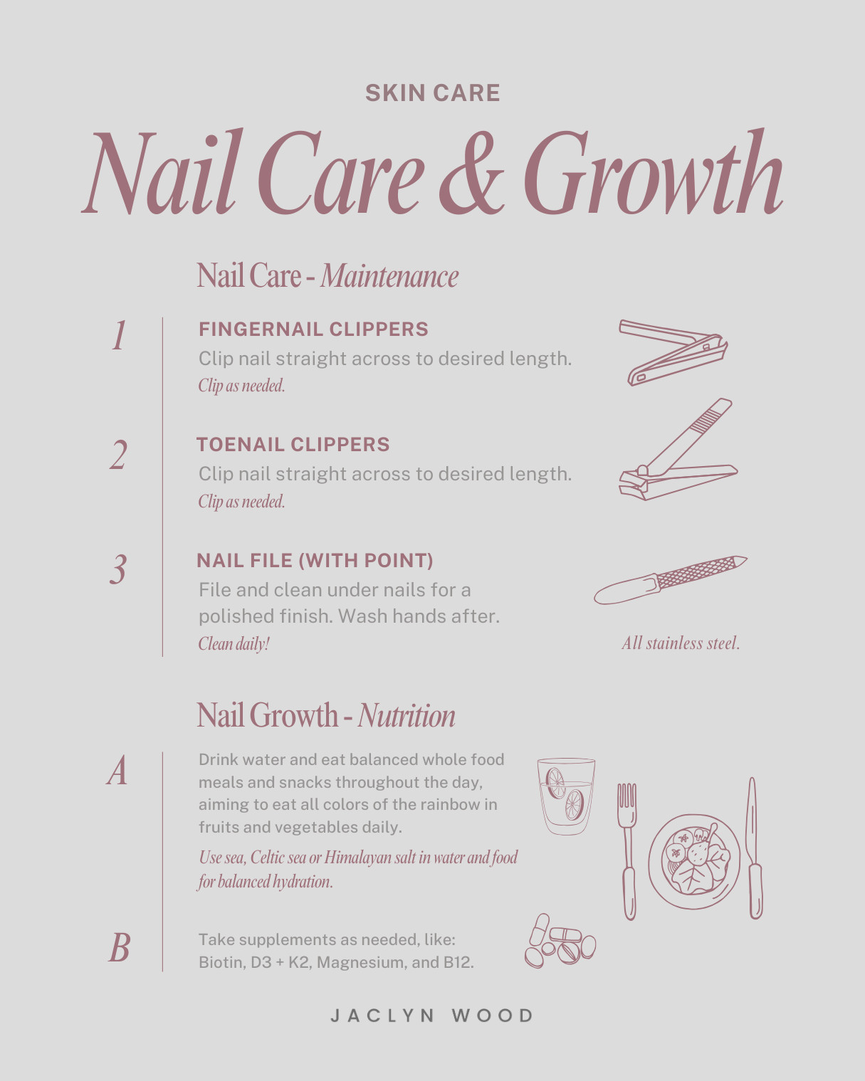 Natural Nail Care & Growth - Maintenance and nutrition guidelines for healthy nail growth 

 #LTKActive #LTKStyleTip #LTKBeauty