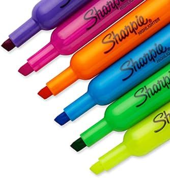 Sharpie Tank Highlighters, Chisel Tip, Assorted Color Highlighters, Value Pack, 36 Count | Amazon (US)