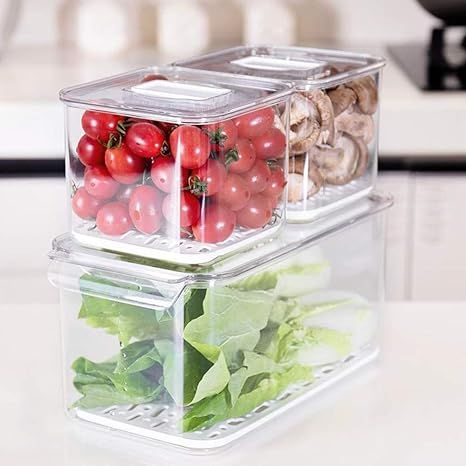 SANNO Produce Saver Containers for Refrigerator, Food Fruit Vegetables storage Produce Saver Prod... | Amazon (US)
