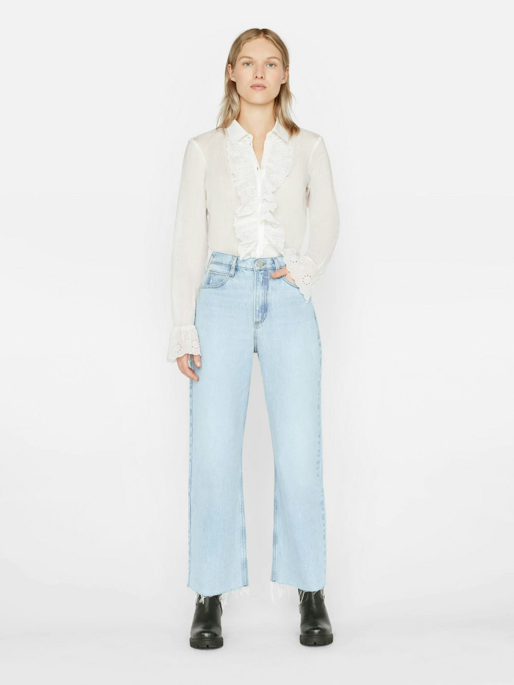 Le High 'N' Tight Wide Crop -- Legacy Chew | Frame Denim