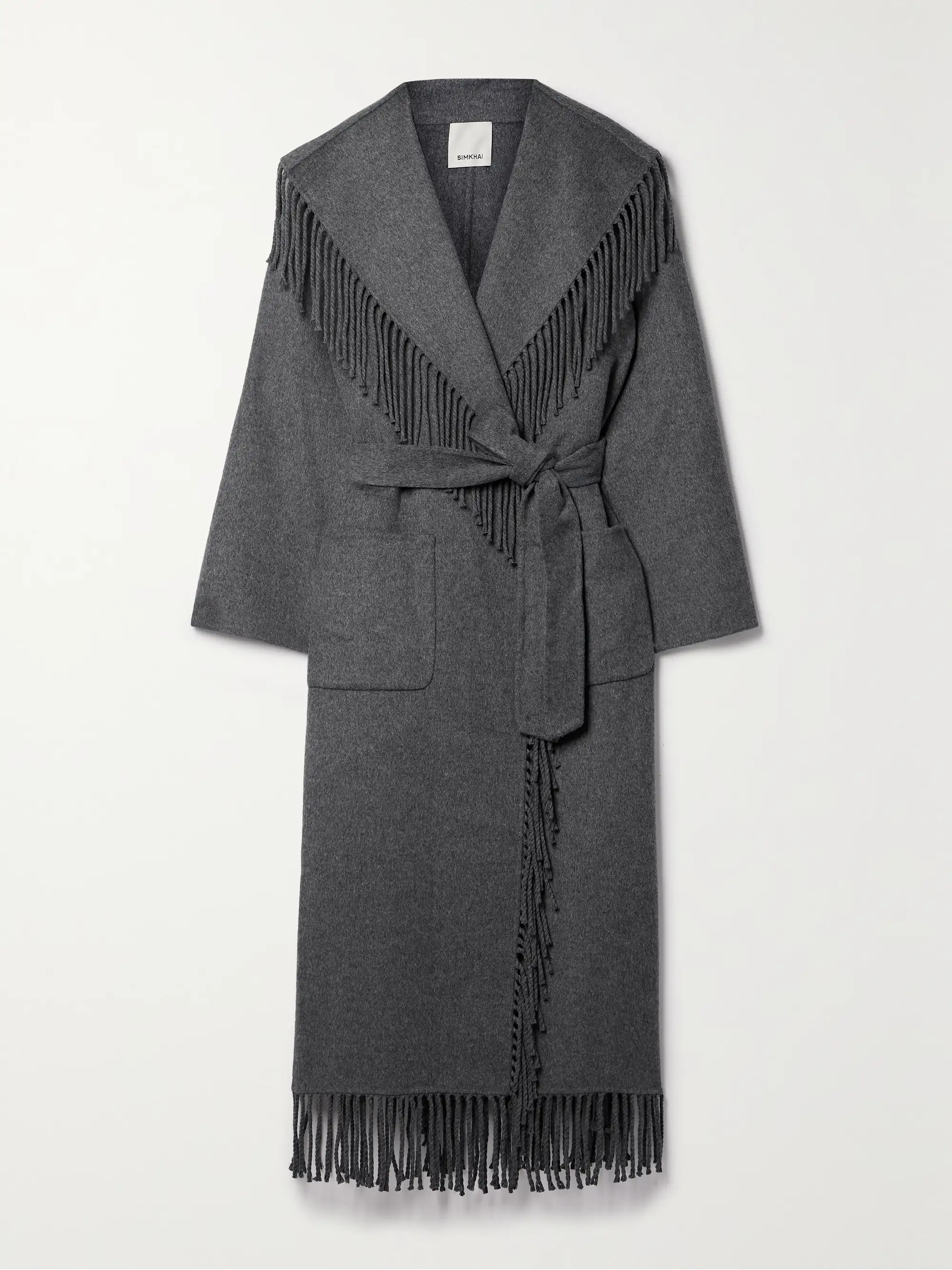 Carrie belted fringed wool-blend coat | NET-A-PORTER (US)