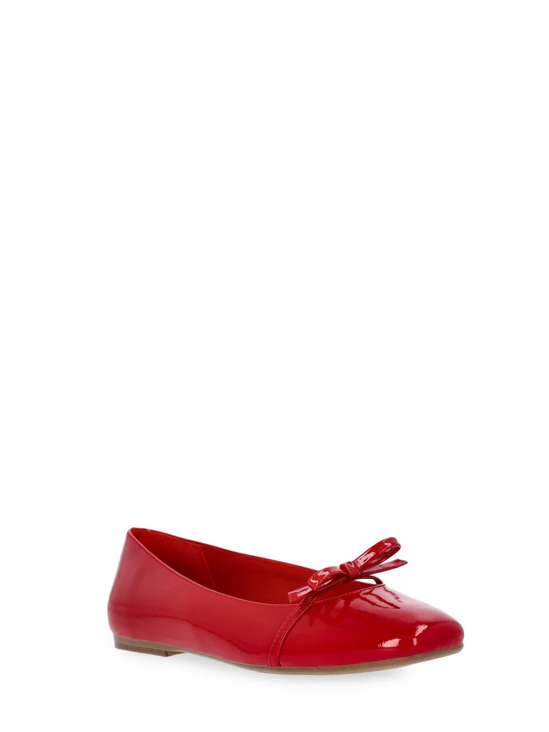 Free Assembly Women's Ballet Flats with Front Bow | Walmart (US)