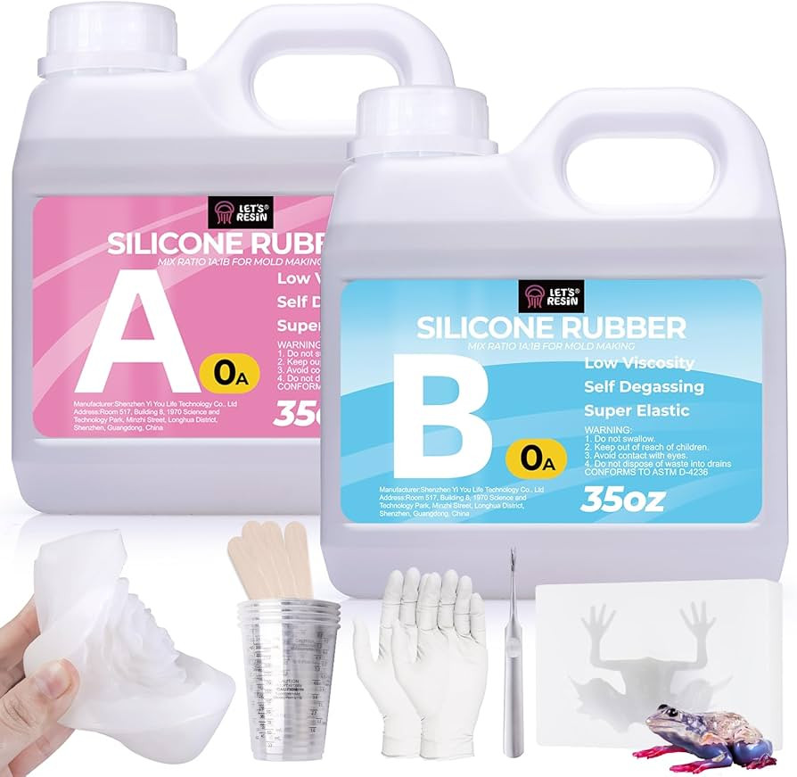 LET'S RESIN Silicone Mold Making Kit 0A, Extra Soft & Elastic Molding Silicone 70.5oz, Liquid Sil... | Amazon (US)