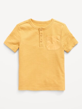 Jacquard-Knit Henley Pocket T-Shirt for Toddler Boys | Old Navy (US)
