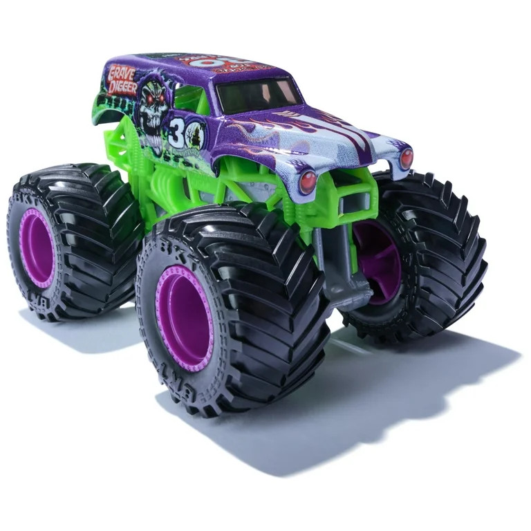 Monster Jam, Grave Digger Monster Truck 1:64 Scale Die-Cast Toy Vehicle (1 Car; Styles May Vary, ... | Walmart (US)