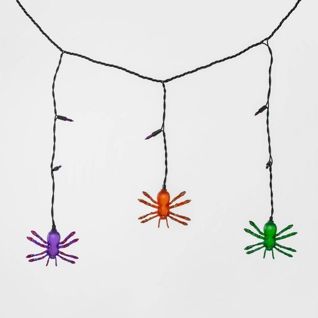 25ct Spider Halloween Icicle Lights Clear - Hyde &#38; EEK! Boutique&#8482; | Target