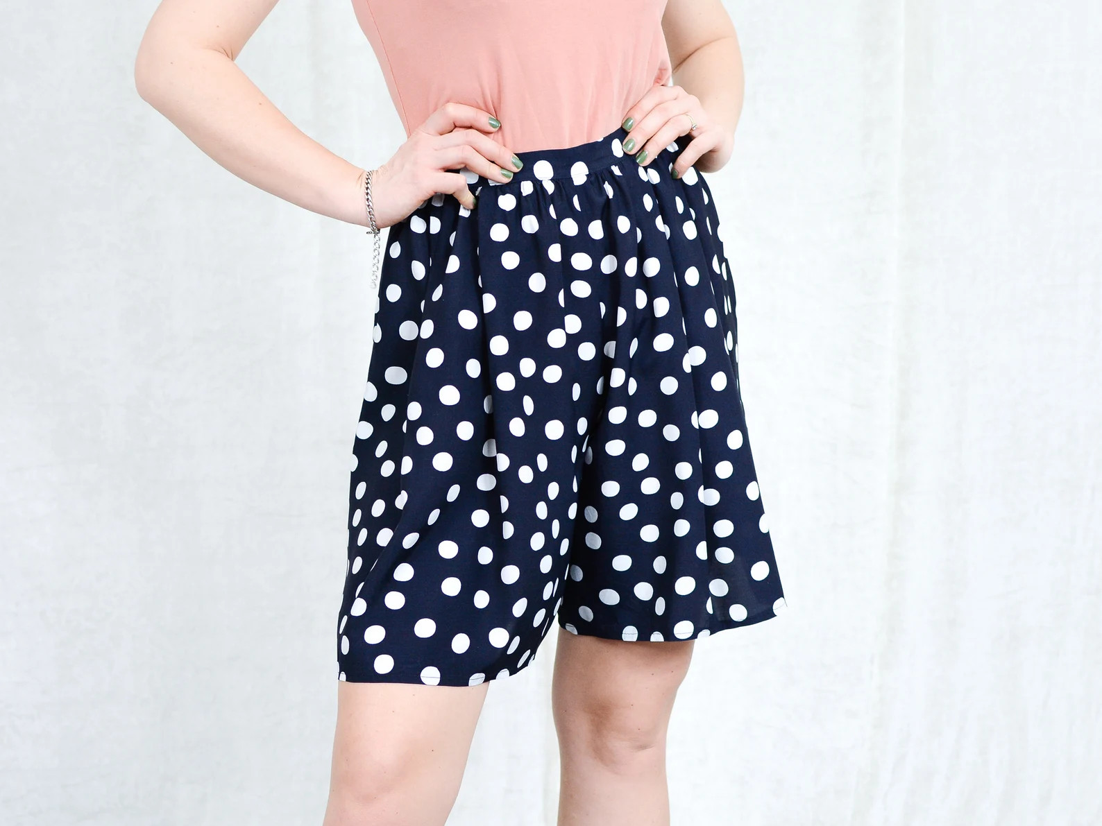 Vintage 90s Polka Dot Shorts: High Waist Navy Blue, Size S/M | Etsy (Global)