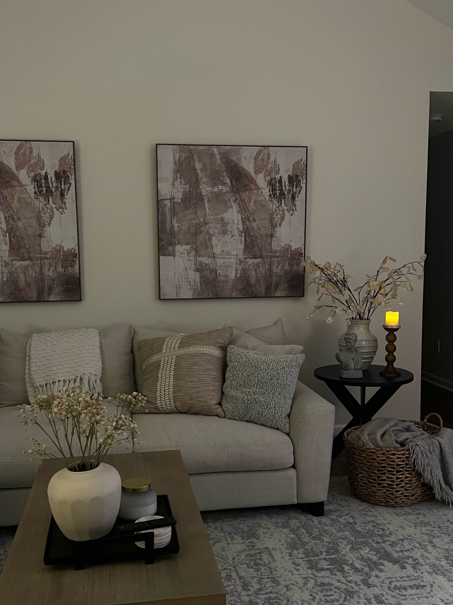 Cozy living room is coming together! 

#LTKSeasonal #LTKhome #LTKSale