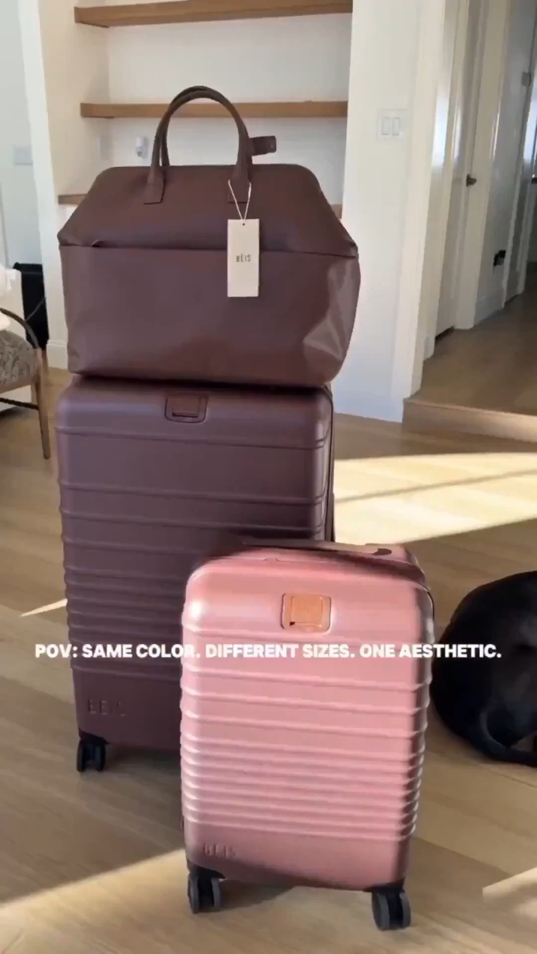 Obsessed with my BÉIS luggage + weekender!! Sleek, lightweight, and so functional. Perfect for carry-on flights, weekend trips, or mom-on-the-go life. 

#LTKU #LTKOver40 #LTKTravel