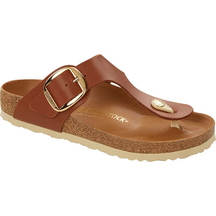 Birkenstock Gizeh Big Buckle Leather Cognac | Zulily