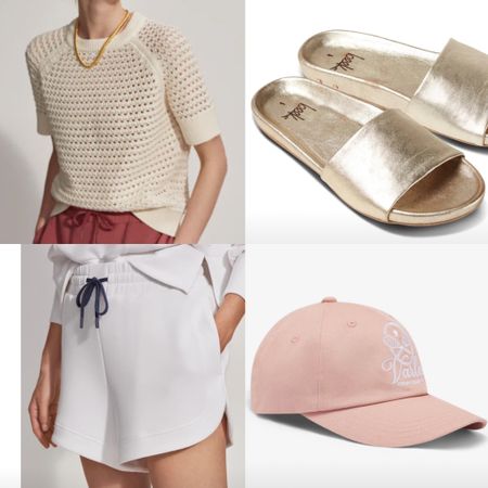 Varley faves in small shorts and top are Tts 
Cap 
Beek sandals code shalicenoel10 