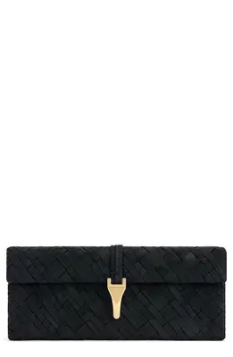 JW PEI Zaria Woven Clutch in Dark Olive at Nordstrom | Nordstrom