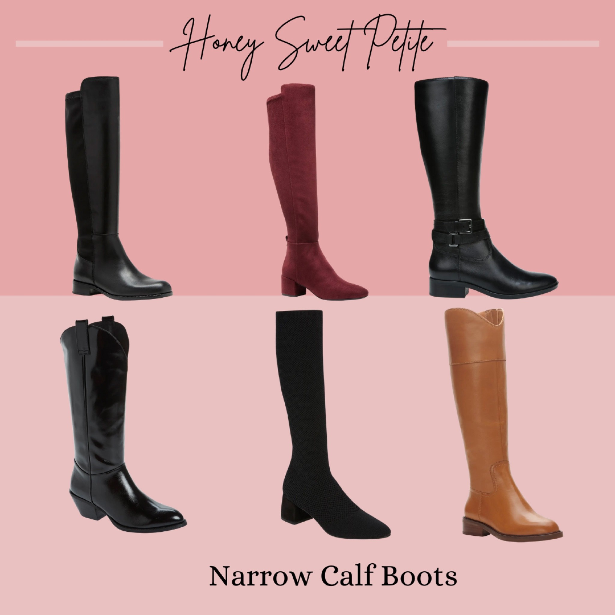 Narrow Calf Boots 