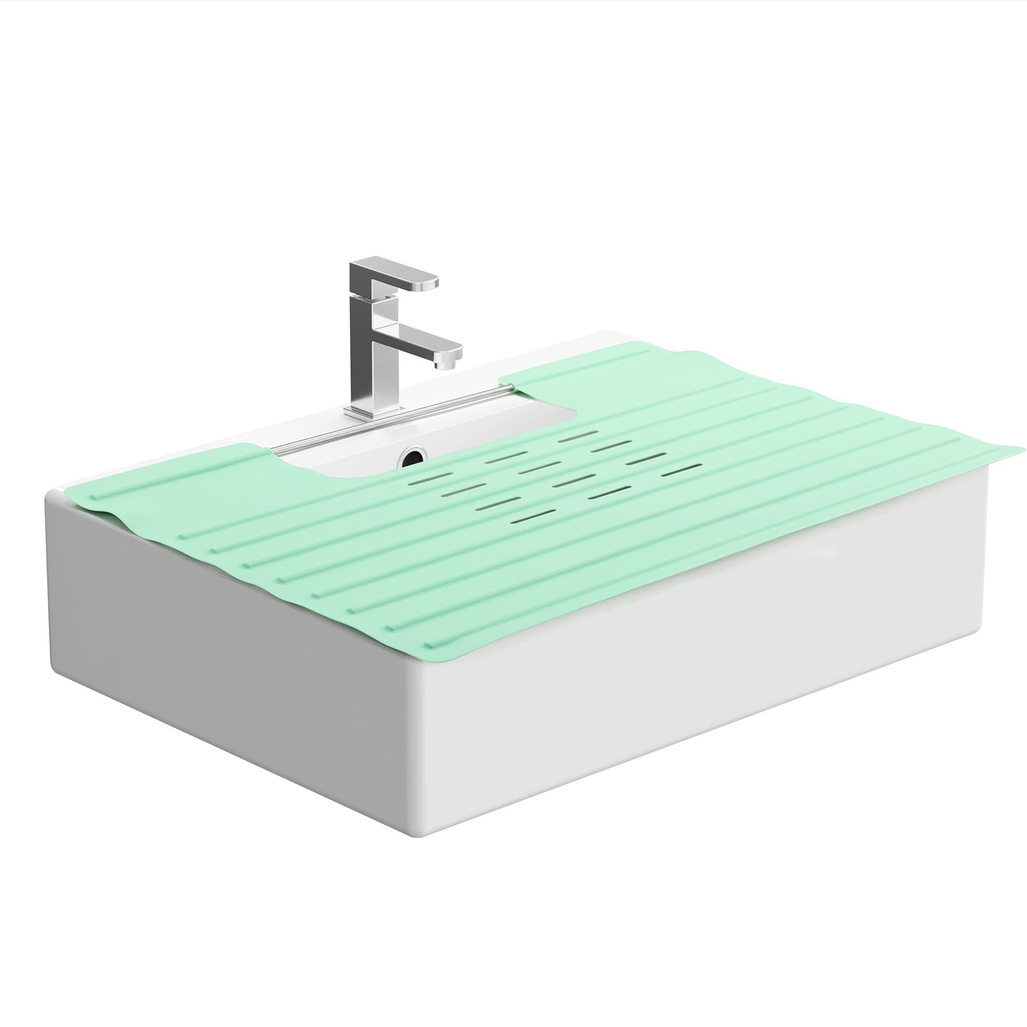 Bathroom Sink Cover for Counter Space - Heat Resistant Silicone Mat & Makeup Mat for Your Beauty Rou | Amazon (US)