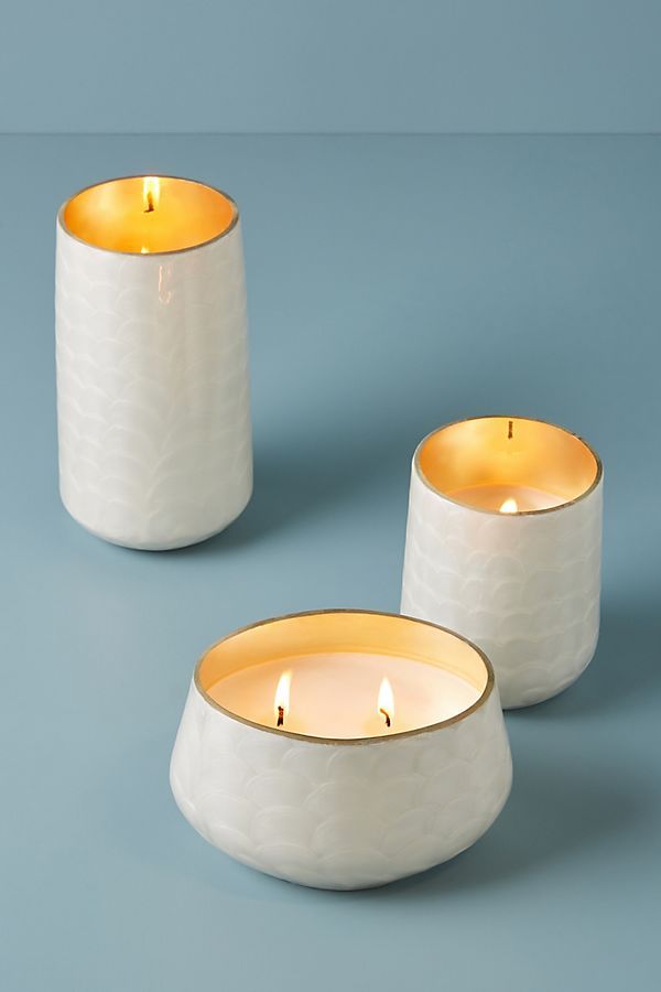 Capri Blue Capiz Glass Candle | Anthropologie (US)