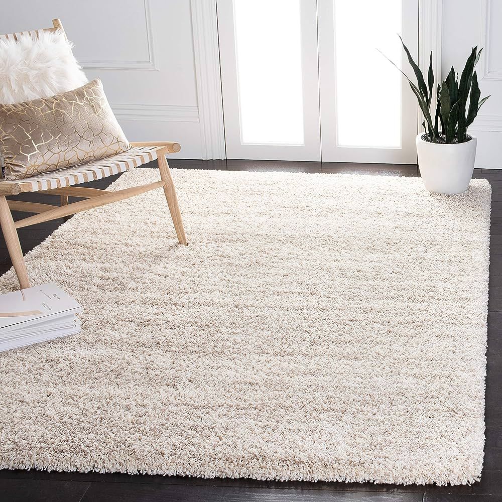 Safavieh Hudson Shag Collection Accent Rug - 3' x 5', Ivory & Beige, Non-Shedding & Easy Care, 2-... | Amazon (US)