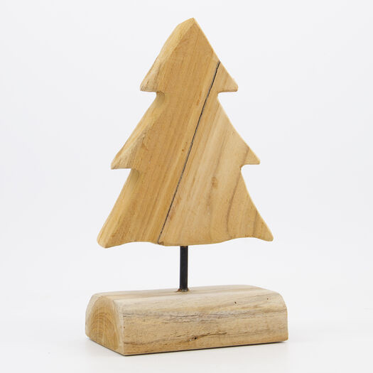 Wooden Tree Christmas Decoration 28x15cm | TK Maxx