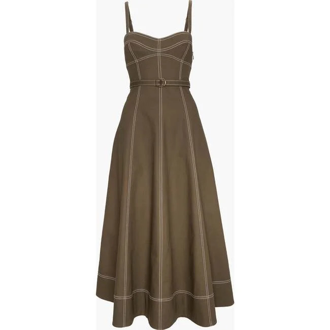 Hill House Home | The Fiona Dress, Chocolate Twill (Brown, Size 2X-Large) | Maisonette | Maisonette