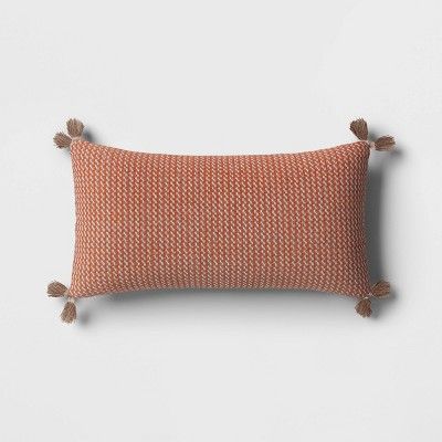 10"x20" Flecks Rectangular Outdoor Lumbar Pillow Rust - Threshold™ | Target