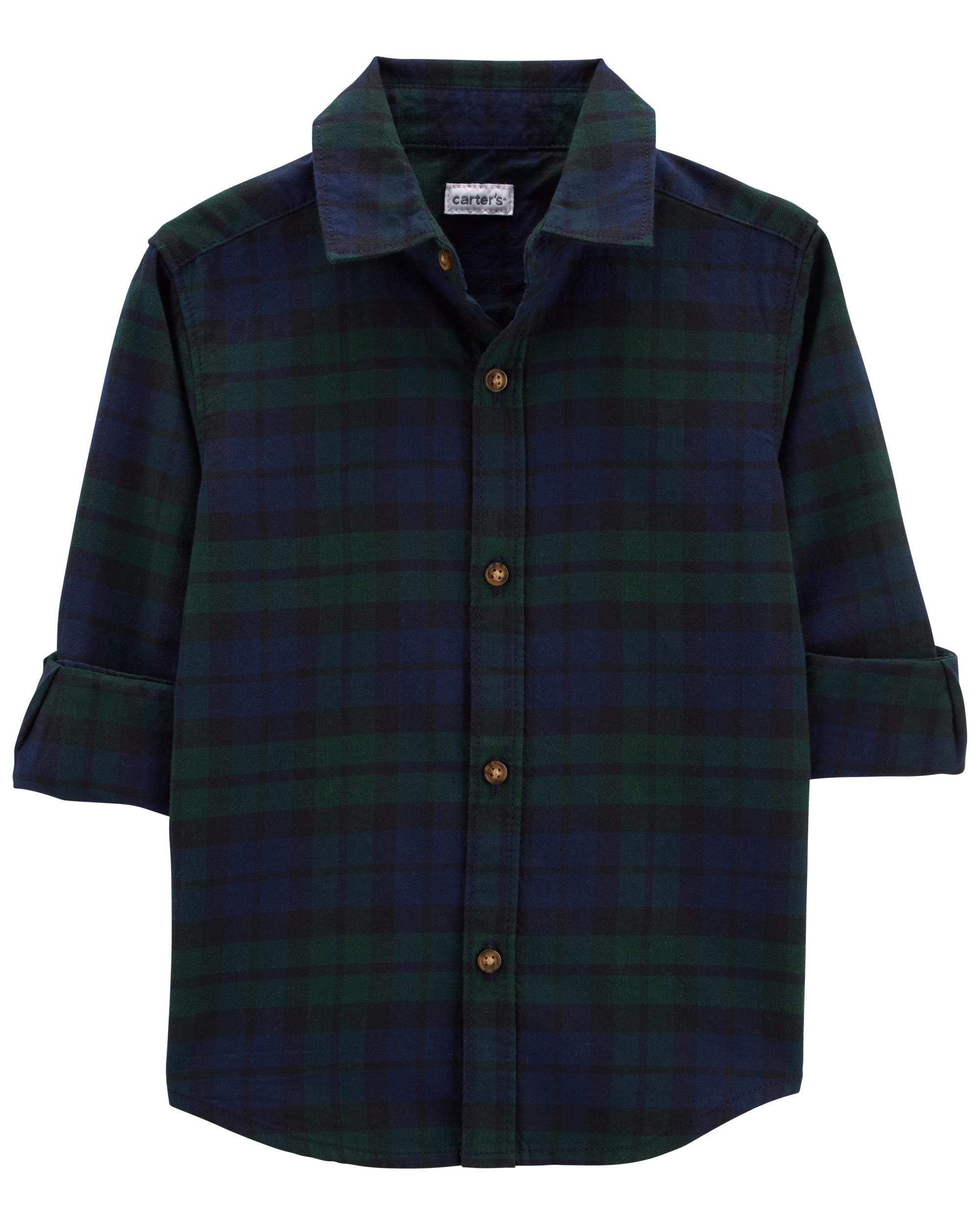 Plaid Button-Front Shirt | Carter's