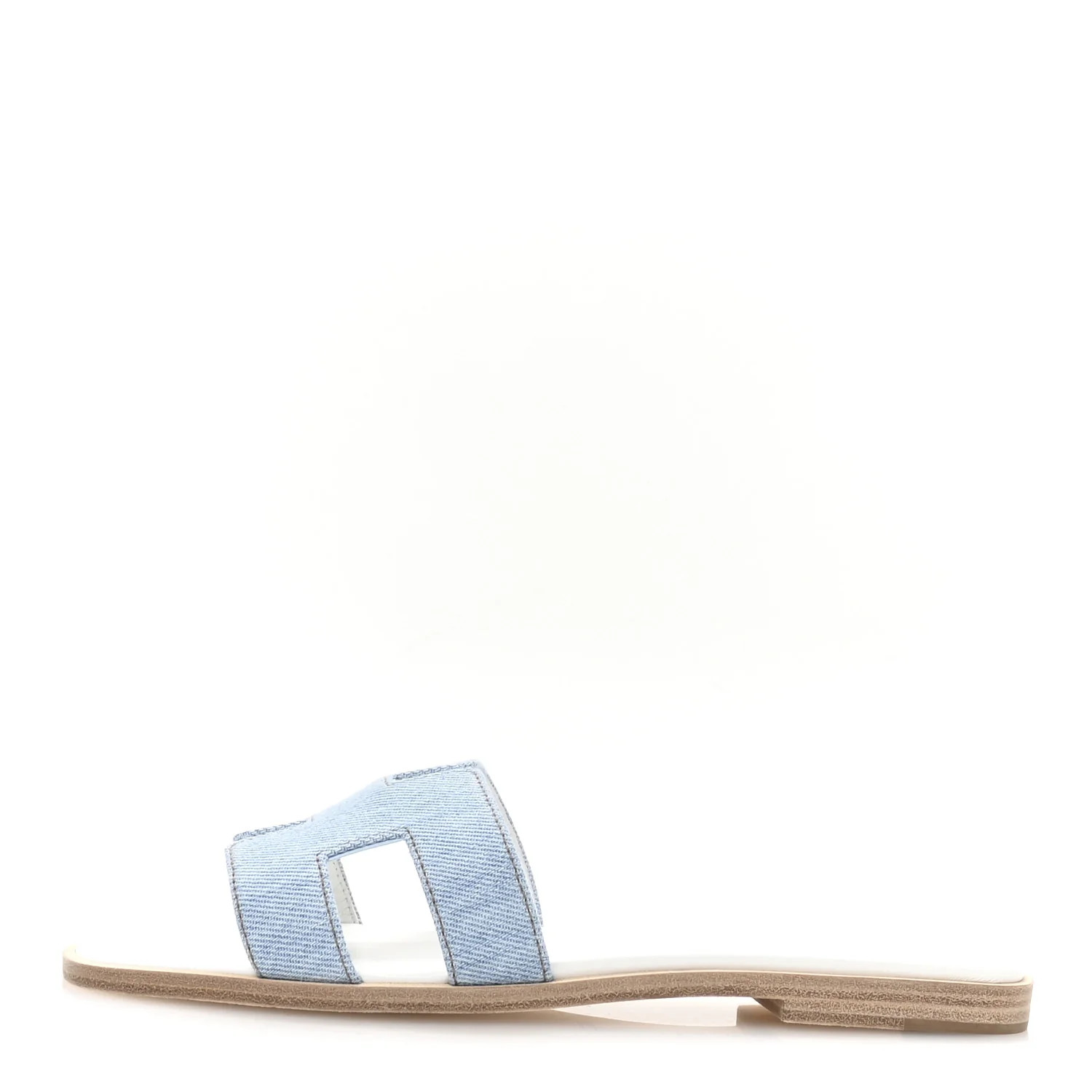 Denim Canvas Oran Sandals 37.5 Bleu Clair | FASHIONPHILE (US)