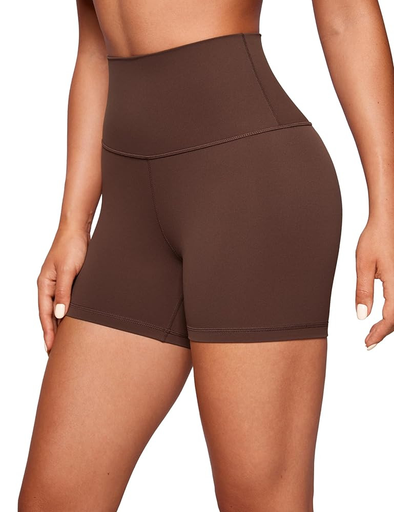 CRZ YOGA Womens Butterluxe Biker Shorts 4'' - High Waisted Booty Workout Volleyball Yoga Spandex | Amazon (US)