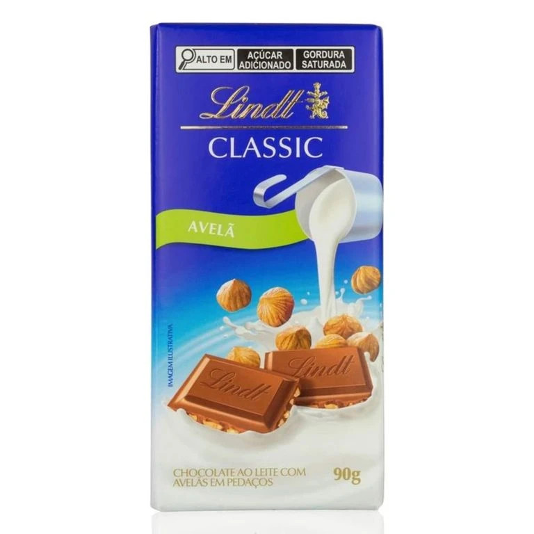 Lindt Barra Chocolate Ao Leite com Avelã 90g Classic | Americanas (BR)