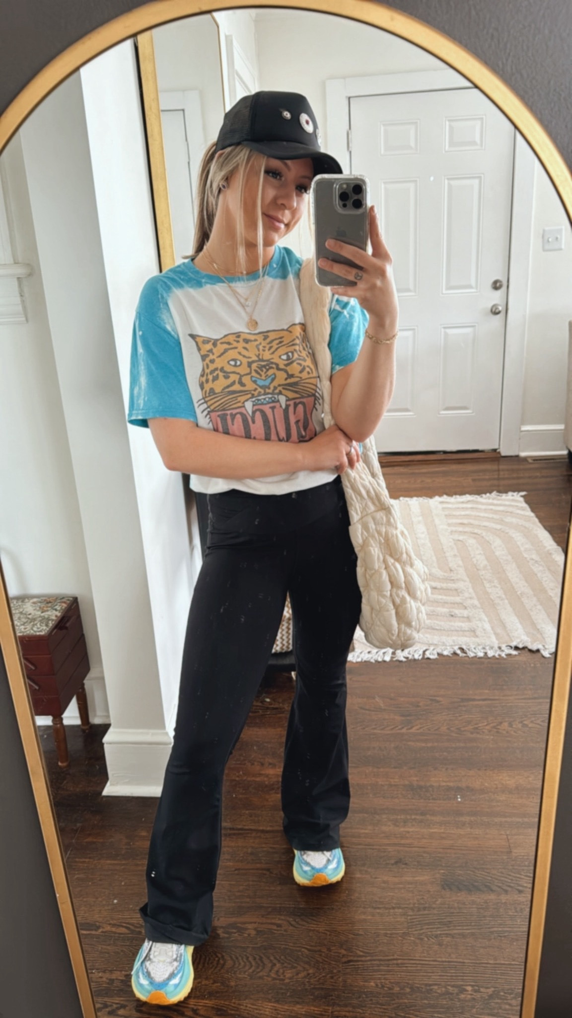 Shirt is super old; hat by me!!