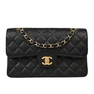 Chanel Black Calfskin Small Classic Double Flap Shoulder Bag 153551  | eBay | eBay UK