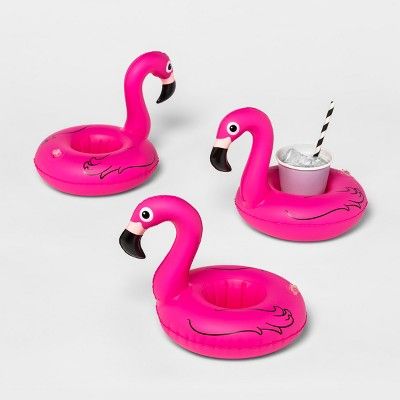 Flamingo Beverage Boats Pink 3pk - Sun Squad™ | Target