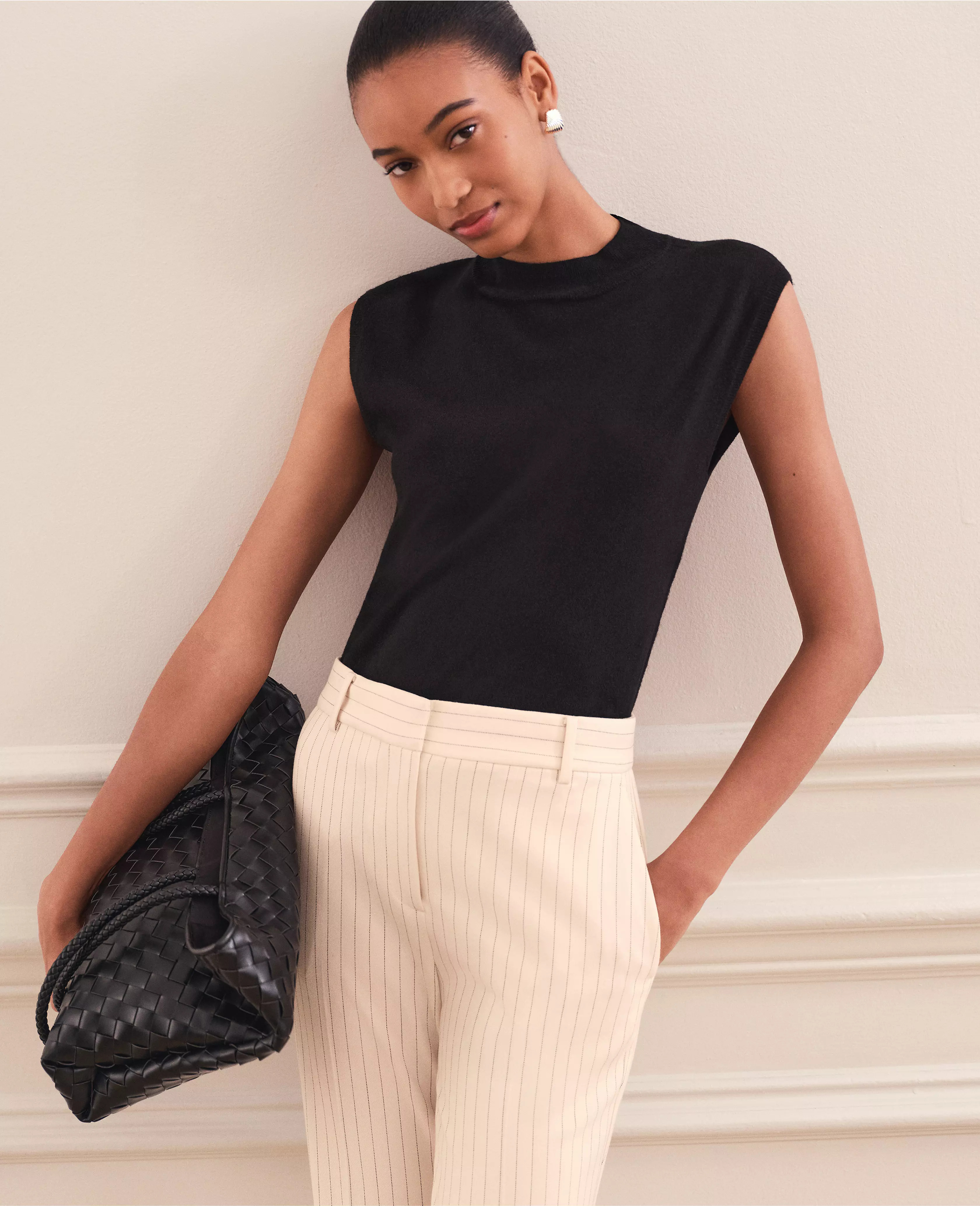 Refined Mock Neck Sweater Shell | Ann Taylor