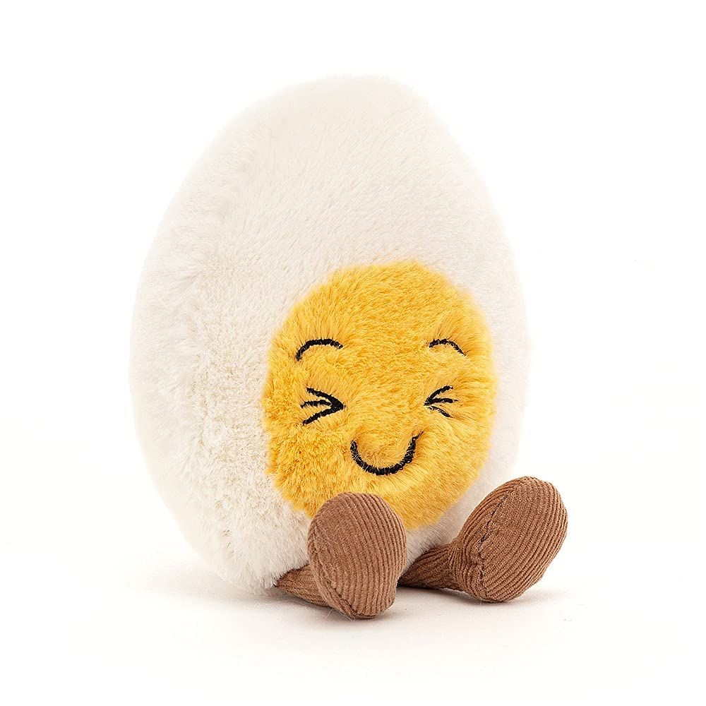 Jellycat Peluche Boiled Egg Laughing - L: 4 cm x l : 8 cm x H: 14 cm | Amazon (UK)