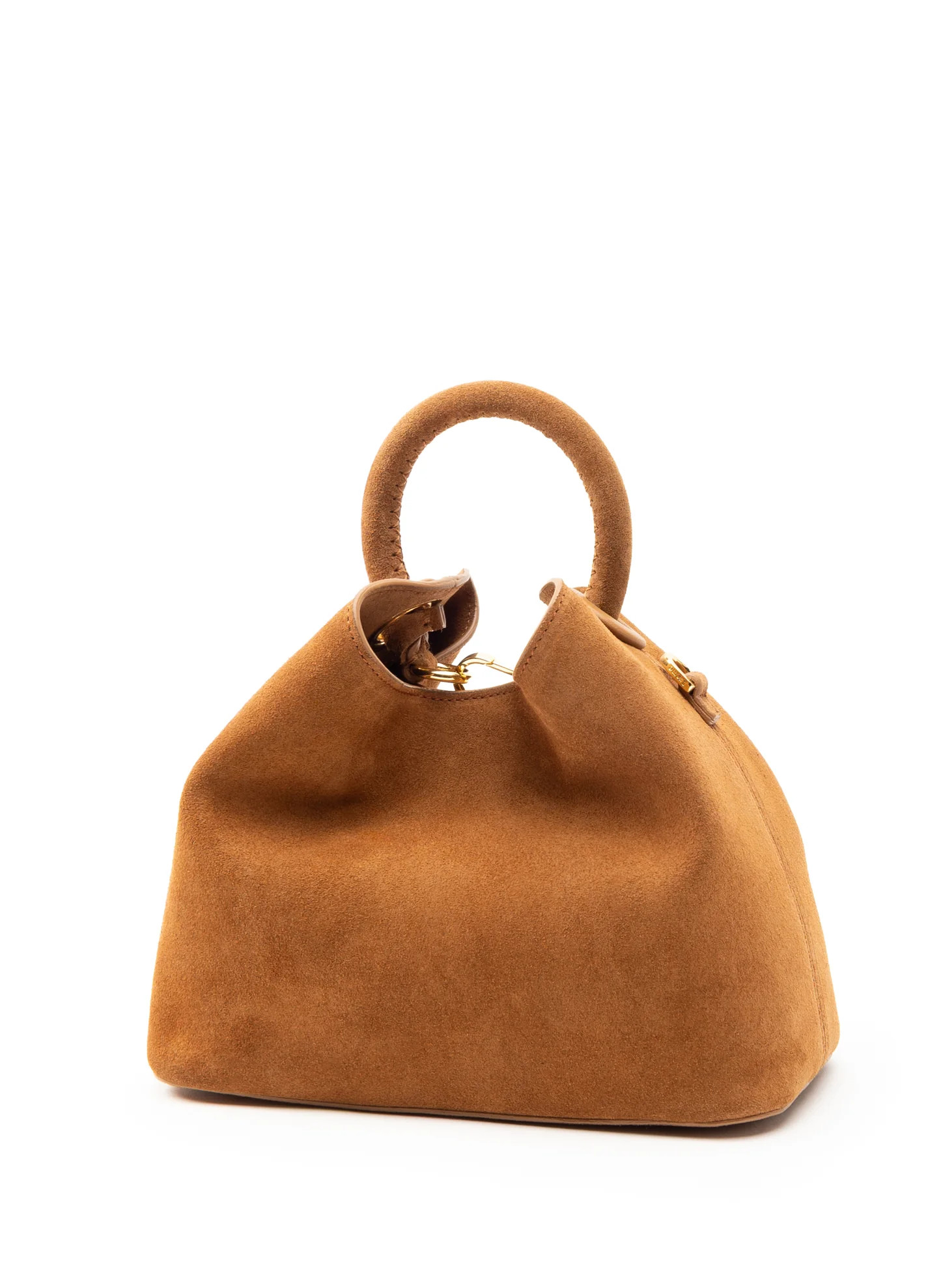 Baozi Suede Cognac - Designer Suede Bag - Elleme | Elleme