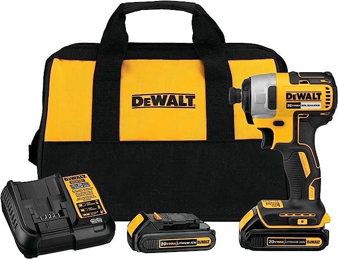 DEWALT 20V MAX Cordless Impact Driver Kit, Brushless, 1/4" Hex Chuck, 2 Batteries and Charger (DC... | Amazon (US)