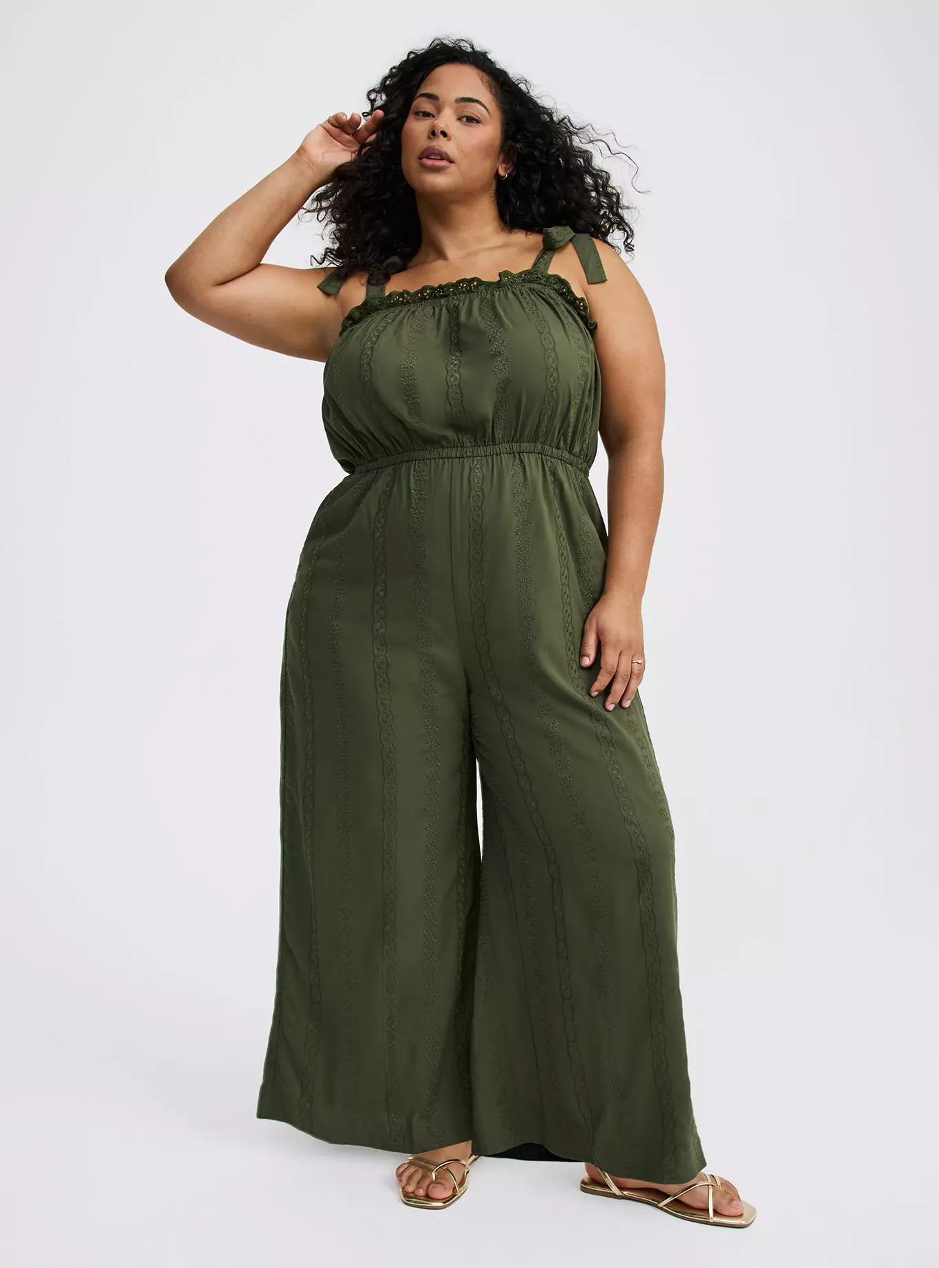 Challis Eyelet Jumpsuit | Torrid (US & Canada)