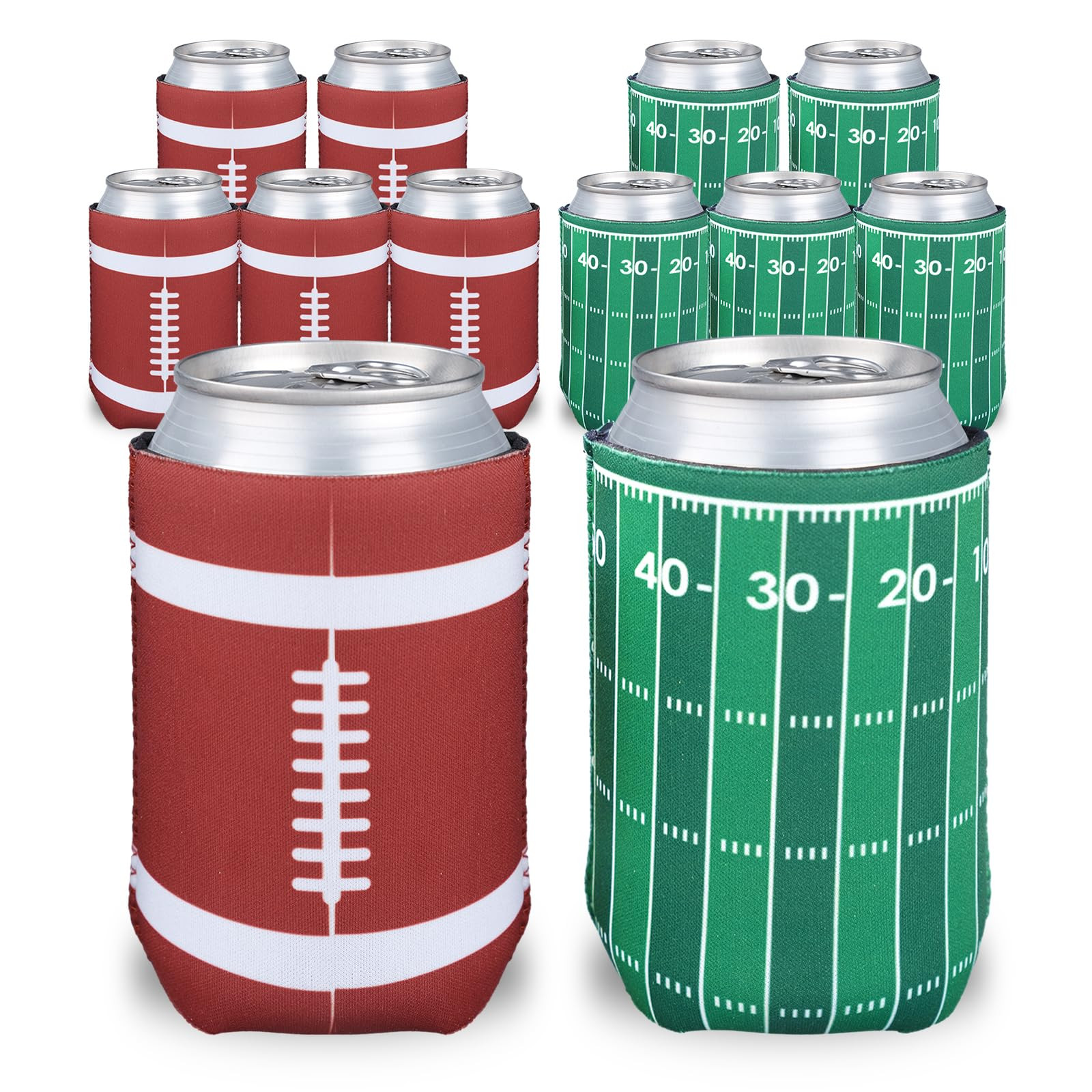 Football Party Decorations,12 Pcs Can Sleeves Neoprene Insulator For Super Bowl Game Day Decorati... | Amazon (US)