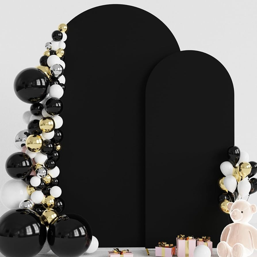 Wokceer Arch Backdrop Cover Black Arch Covers Stretchy Backdrop Set of 2 | Amazon (US)