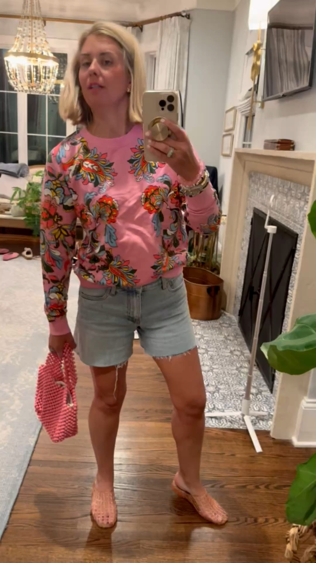 Is there anything better than a pair of denim shorts & a fun sweatshirt? This top from Boden is a fan fav! I’m wearing xs. 
*Use Boden code XCRM for 15% off new styles 
*Use Anthro code CATHERINE20 3/6-3/9 to save 20% when you spend $100+ 
*Use Loopy code mixandmatchmadness 

#LTKOver40 #LTKdayinmylife #LTKmomlife