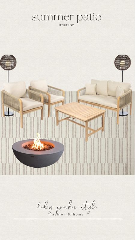 Shop this summer patio design, all from Amazon!




Summer patio furniture, outdoor patio furniture set, outdoor couch, outdoor chair, outdoor coffee table, outdoor fire pit, outdoor floor lamp, outdoor rug, modern outdoor furniture

#LTKhome