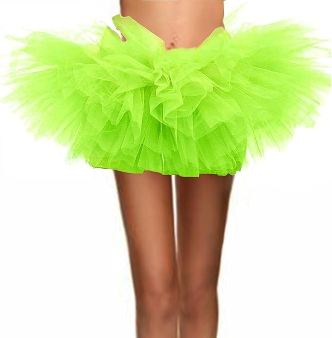 T-Crossworld Women's Classic 80s Adult Elastic Mini, Short Tulle Tutu Puffy Ballet Skirt | Amazon (US)