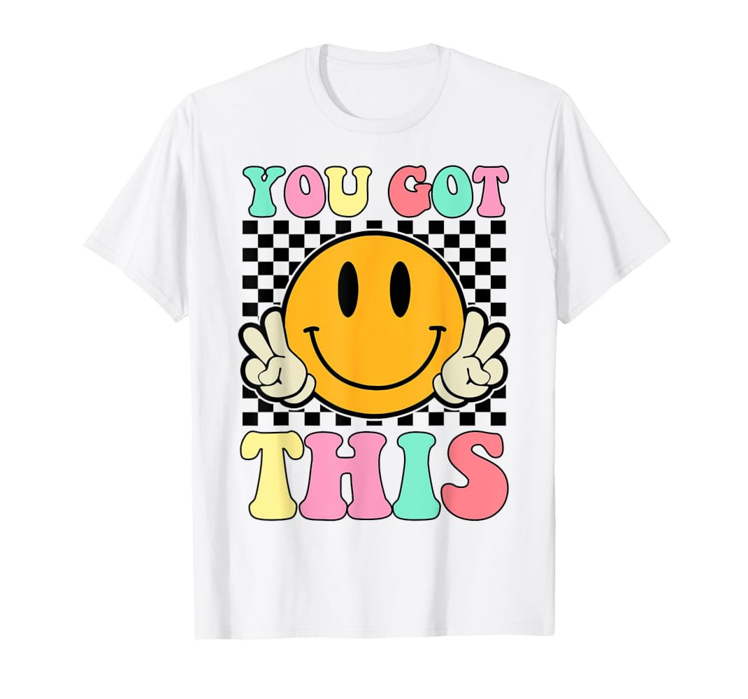 You Got This Retro Smile Motivational Testing Day Teacher T-Shirt | Amazon (US)