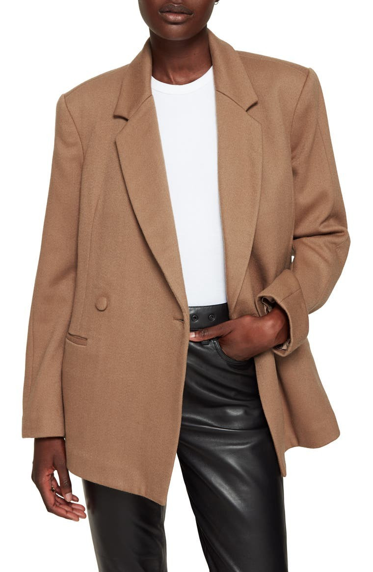 ANINE BING Kaia Double Breasted Wool Blazer | Nordstrom | Nordstrom
