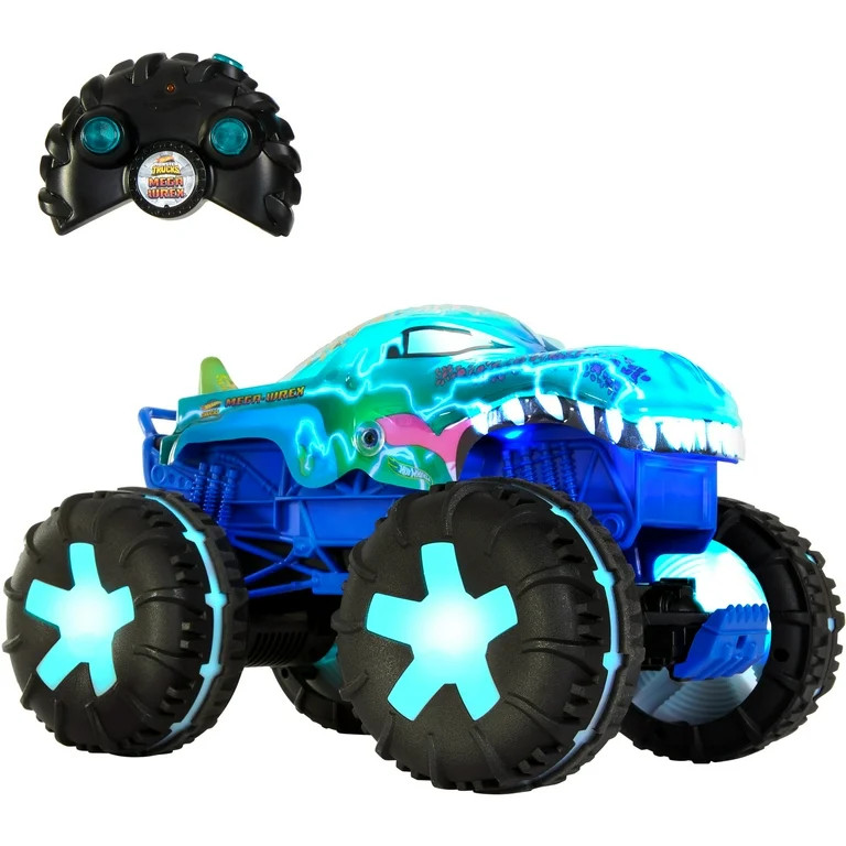 Hot Wheels Monster Trucks 1:15 Scale Mega-Wrex Alive Remote-Control Vehicle, Battery-Powered RC w... | Walmart (US)