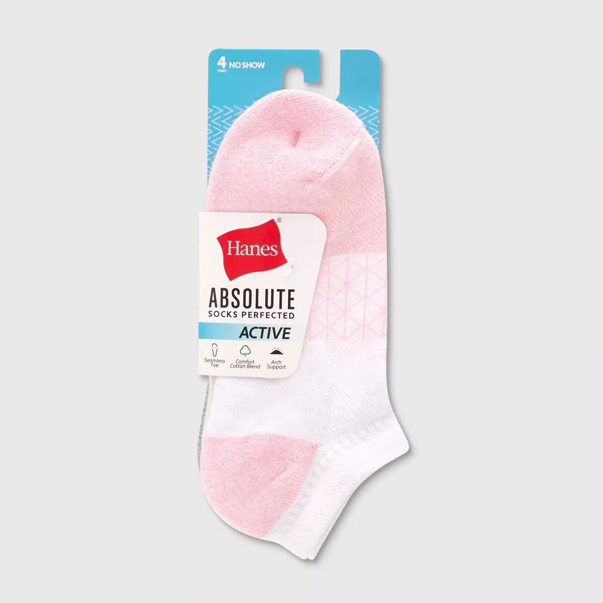 Hanes Women's 4pk Absolute Active No Show Socks - 5-9 | Target